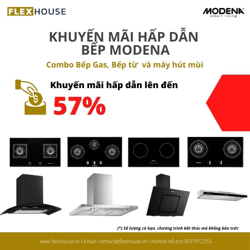 Khuyến mãi hấp dẫn chưa từng có thiết bị bếp Modena 1