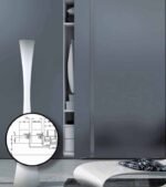 Bộ cửa trượt cho cửa hai cánh Space Air 80VF Hafele 406.78.02