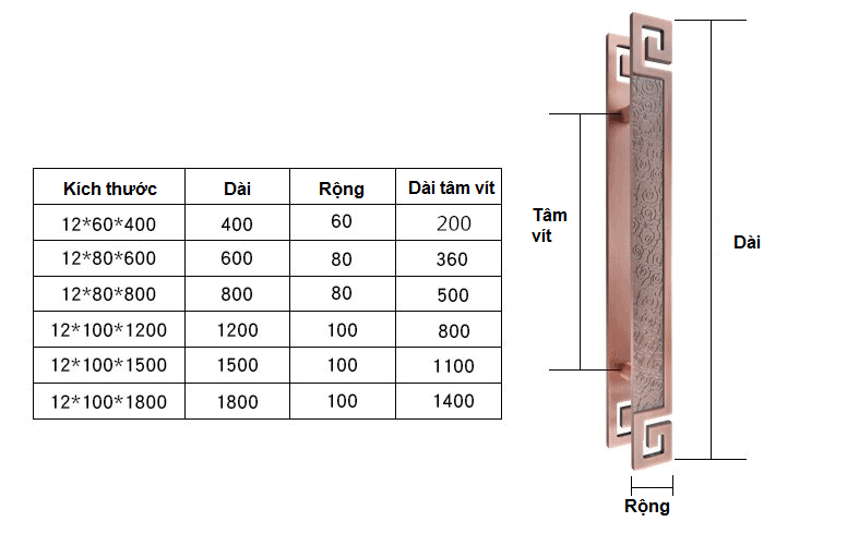Tay nắm cửa đi cho cửa gỗ cửa sắt cửa kính cao cấp XL1227 4