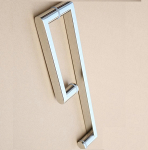 Tay nắm cửa kính chữ L chất liệu inox ZE001