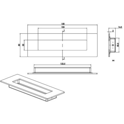 Tay nắm âm Inox cho cửa trượt Imudex 70918170 (1)