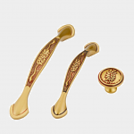 Tay nắm tủ cổ điển đồng nguyên chất đặc ruột LDS8004