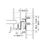 Ray bánh xe mở 3/4 tải trọng 20kg Hafele 431.16.702