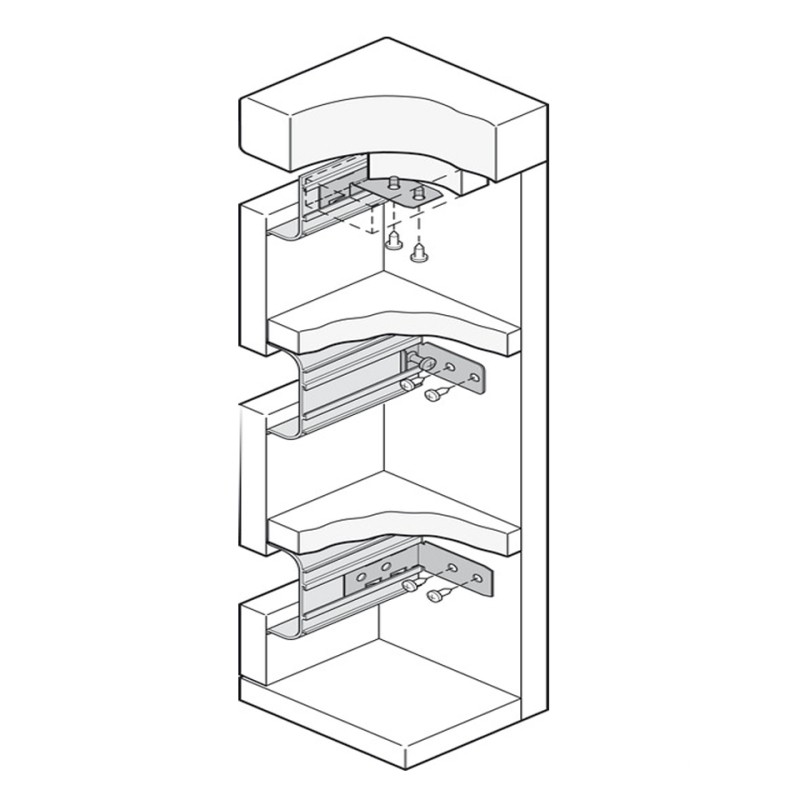 Tay nắm dạng thanh nhôm 2500mm HAFELE 126.36.900