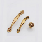 Tay nắm tủ đồng thau đặc ruột cổ điển LDS8006