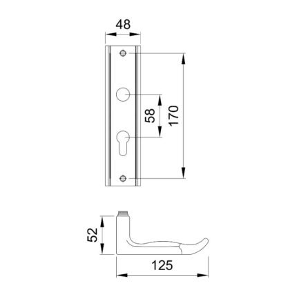 Tay nắm gạt tiêu chuẩn Imundex 71719100 (1)