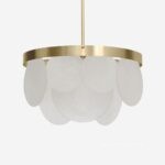 Đèn thả trần tròn cao cấp màu trắng thủy tinh HZ3155