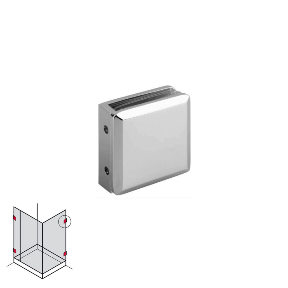 Kẹp kính 90 độ kính-tường không có bas Hafele 499.05.816