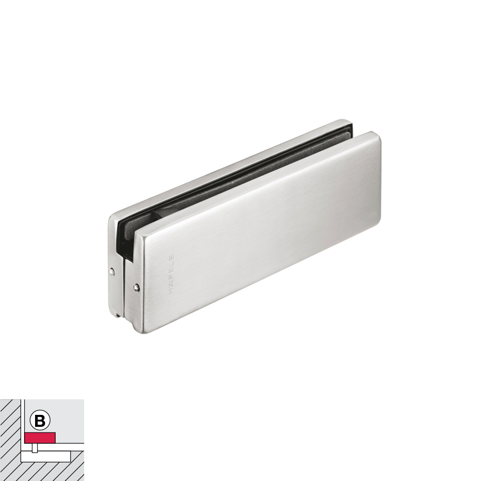 Kẹp kính dưới hợp kim nhôm Hafele 489.81.010