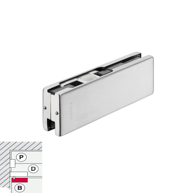 Kẹp kính trên hợp kim nhôm Hafele 489.81.020