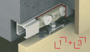 Ray trượt cửa gỗ 250kg HAFELE 942.34.920 2