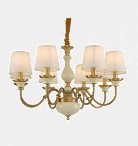 Đèn thả trần bằng đồng thau gốm sứ cổ điển DOF8263