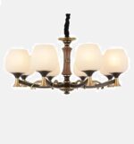 Đèn trần thả bằng đồng thau gốm sứ cổ điển DOF8286