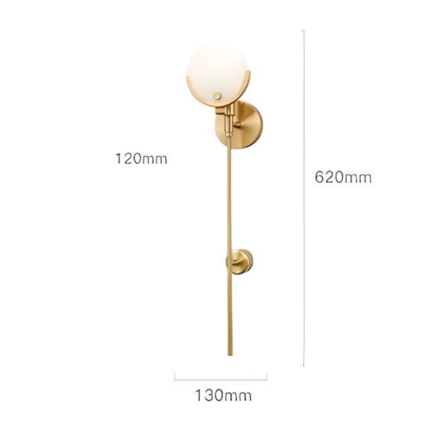Đèn treo tường cổ điển bằng đồng thau DOF.B6058 8