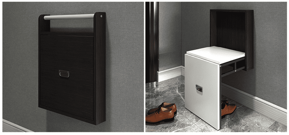 Phụ kiện đôn ngồi gấp gọn cho tủ giày âm tủ tường BTS01 1 Phụ kiện đôn ngồi gấp gọn cho tủ giày âm tủ tường BTS01
