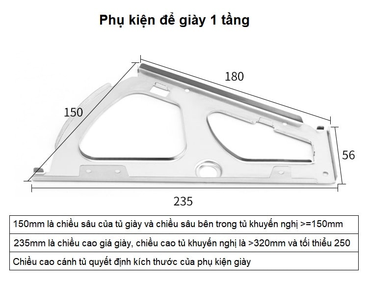 Phụ kiện tủ giày thông minh 1 đến 3 tầng BTS123 3