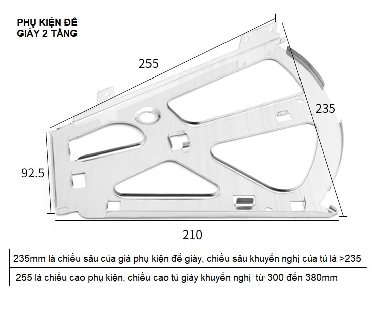 Phụ kiện tủ giày thông minh 1 đến 3 tầng BTS123 4