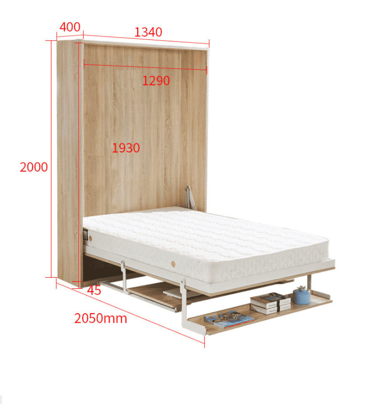 Giường gấp âm tường kết hợp bàn làm việc BTC1200D