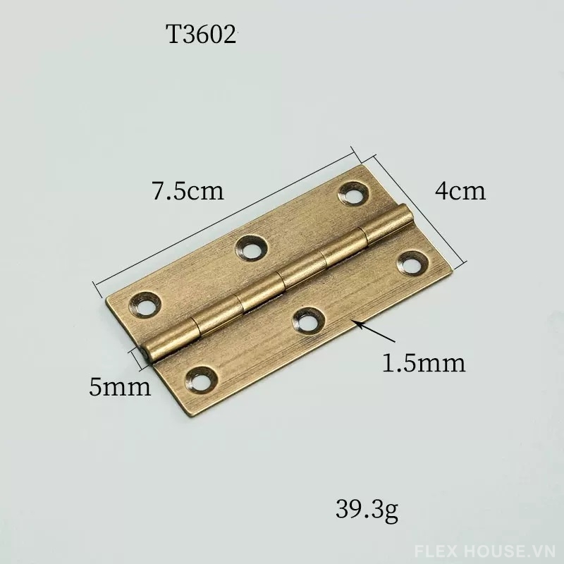 Bản lề lá bằng đồng cho tủ cửa gỗ nhiều kích thước T3602 2 Bản lề lá bằng đồng cho tủ cửa gỗ nhiều kích thước T3602 4