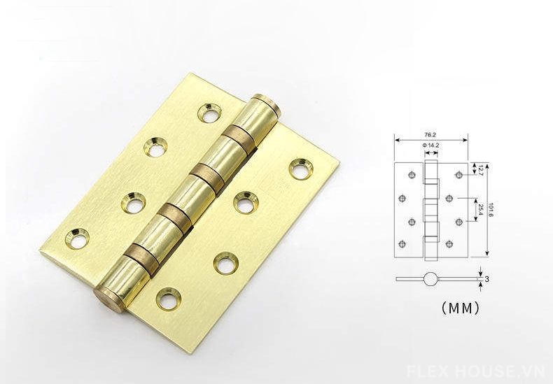 Bản lề lá phẳng chịu lực cao cho cửa gỗ DFL-R005 10 Bản lề lá phẳng chịu lực cao cho cửa gỗ DFL-R005 13