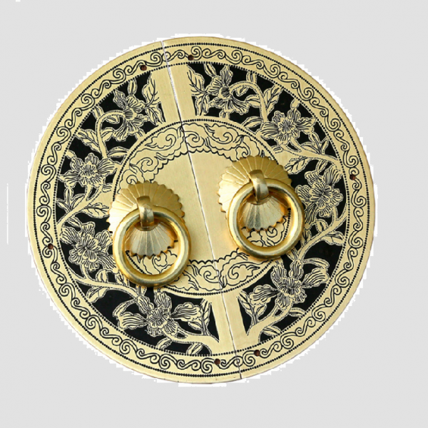 Núm tay nắm tủ cổ điển hình tròn bán nguyệt bằng đồng T3302