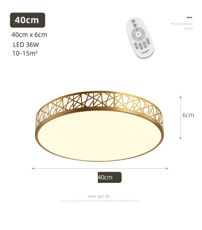 Đèn ốp trần phòng ngủ bằng đồng DOF16509 4