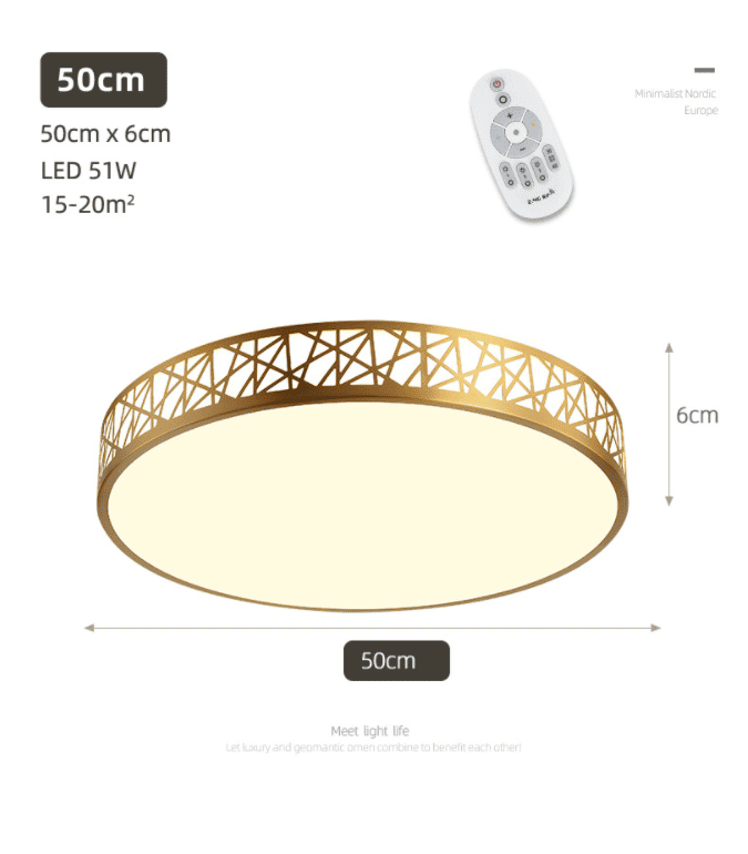 Đèn ốp trần phòng ngủ bằng đồng DOF16509 5