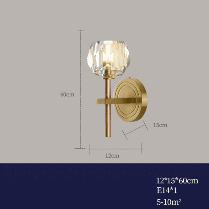 Đèn treo tường cổ điển bằng đồng thau DOF.B6060 8