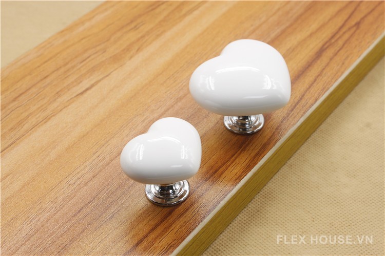 Tay nắm gốm sứ sáng tạo hình trái tim DH1111 7