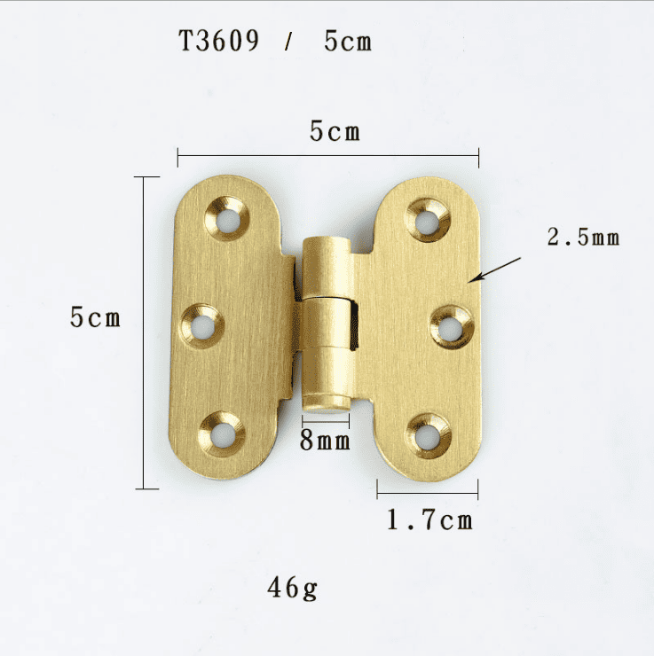 Bản lề chữ H bằng đồng cho tủ cửa gỗ nhiều kích thước T3609 9