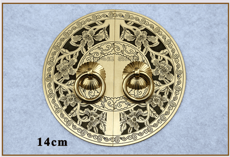 Núm tay nắm tủ cổ điển hình tròn bán nguyệt bằng đồng T3302 7