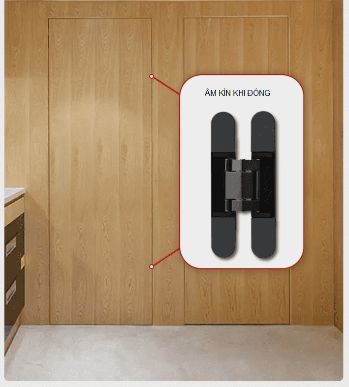 Bản lề âm chữ thập cửa gỗ có điều chỉnh nhiều tải trọng DFL-L030A 16