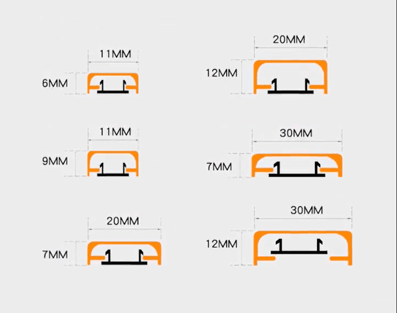 Nẹp Inox 304 trang trí chữ U có chân đế chắc chắn UB01B 15