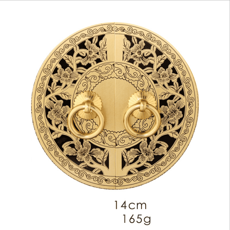 Núm tay nắm tủ cổ điển hình tròn bán nguyệt bằng đồng T3302 3