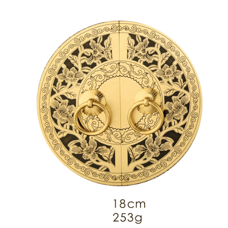 Núm tay nắm tủ cổ điển hình tròn bán nguyệt bằng đồng T3302 5