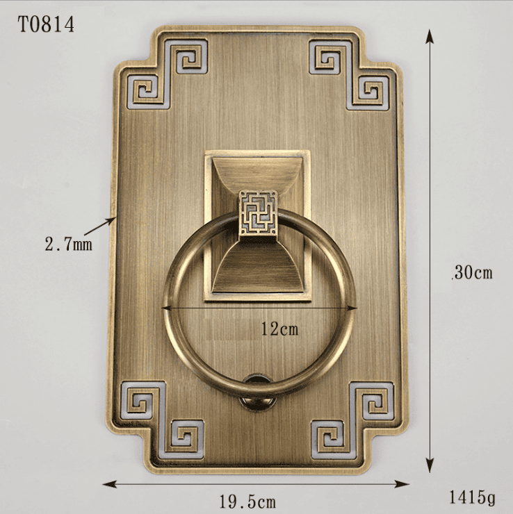 Tay nắm cửa cổng cổ điển bằng đồng T081X 18