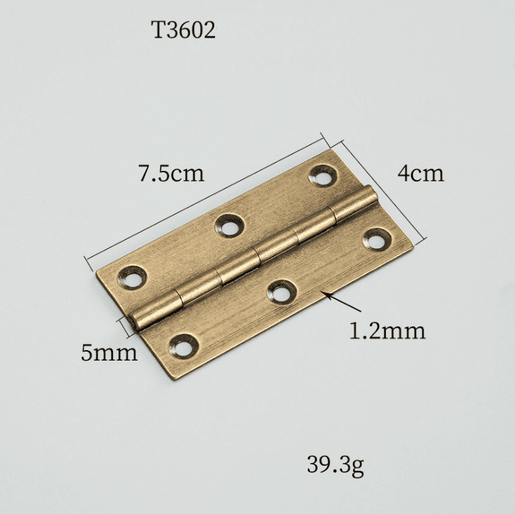 Bản lề lá bằng đồng cho tủ cửa gỗ nhiều kích thước T3602 7