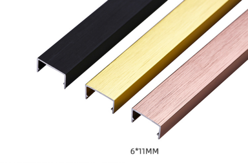 Nẹp nhôm trang trí chữ U có chân đế AL-UD0611-3000 2
