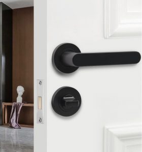 Chốt khóa cửa thông phòng không chìa màu đen DFL-713BL
