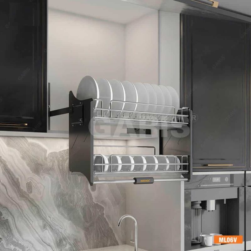Giá bát nâng hạ đa năng tủ bếp trên Garis BH06.600-900