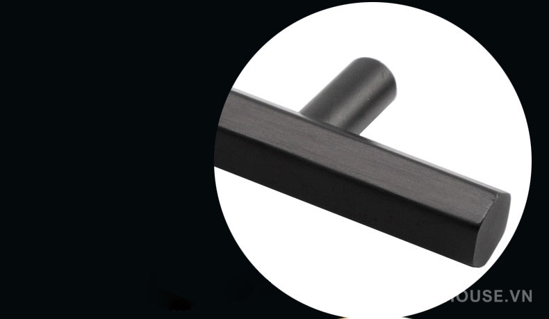 Tay nắm tủ hợp kim nhôm 6 cạnh màu đen TNH8870B 6