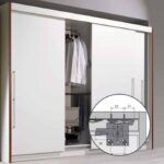 Cửa trượt Topline 27 cho 2 cánh dày 19mm Hettich TLS719-25