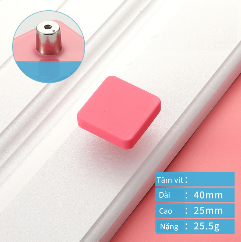 Tay nắm tủ phòng trẻ em bằng silicon màu đỏ RT01R 2