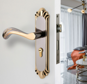 Khóa cửa phòng cao cấp cổ điển màu vàng LDS7023