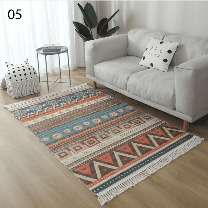 Thảm trải sàn cotton dệt phong cách Nhật AJC001 10