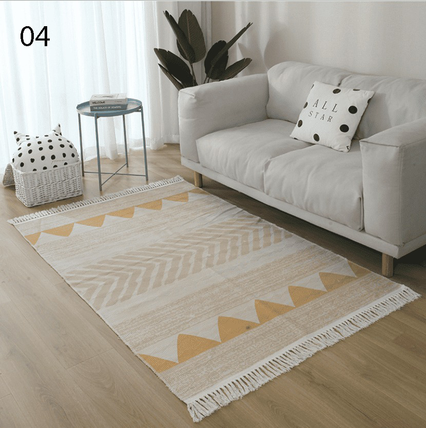 Thảm trải sàn cotton dệt phong cách Nhật AJC001 9