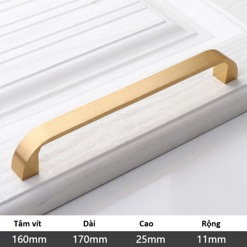 Tay nắm tủ hợp kim nhôm màu vàng hiện đại OFC207AG 3
