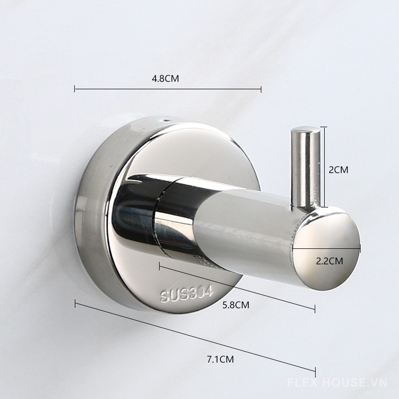 Móc treo quần áo Inox 304 gắn tường DFL-M4902A 3