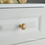Núm tay nắm tủ đồng nguyên chất hình bí đỏ NUS2529