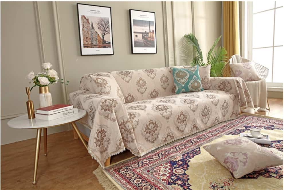 Tấm bọc ghế sofa vải cotton chenille jacquard HEP23 9